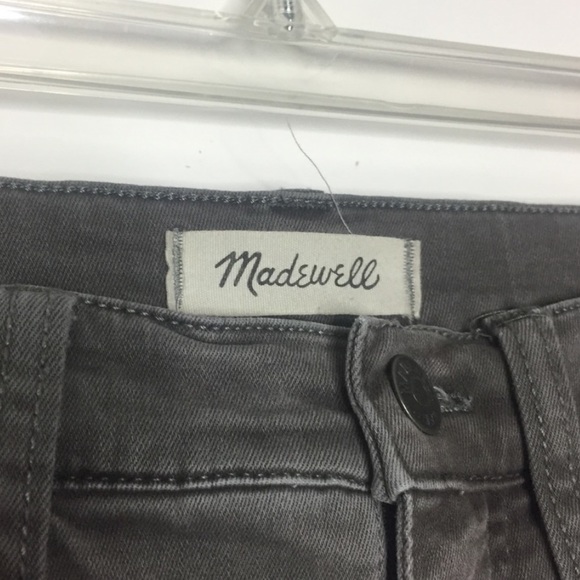 Madewell High Rise Skinny Jeans 26 Raw Hem Gray - Picture 5 of 11